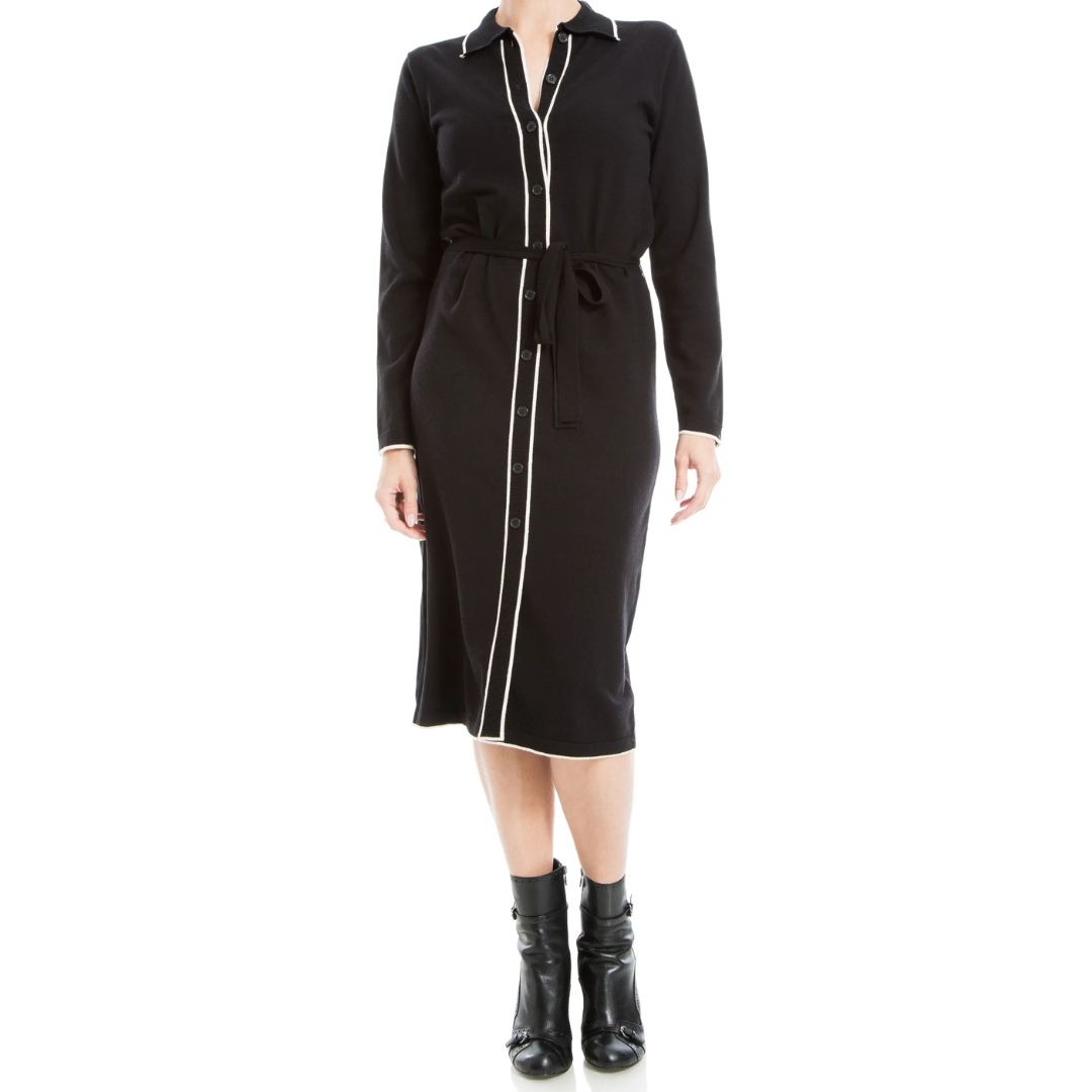 Max Studio Women s Long Sleeve Shirtdress (Camel  Black) Supply