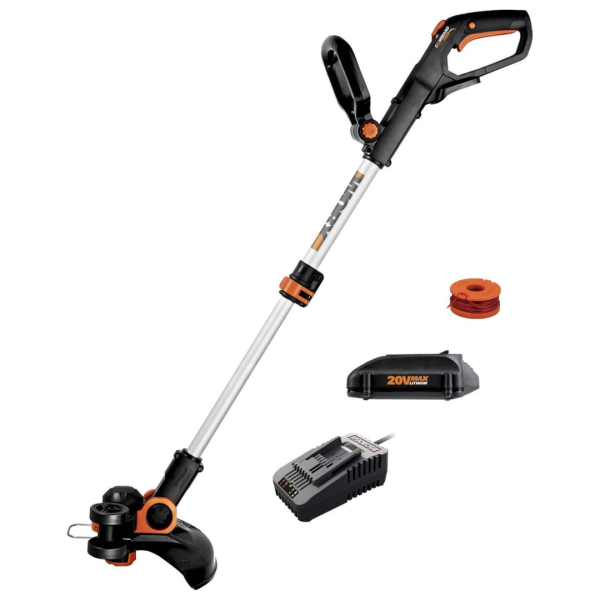 Worx PowerShare 20V Cordless String Trimmer & Edger W  Battery & Charger For Sale