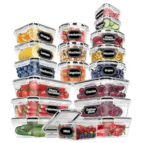 18-Pack BPA-Free Leak Proof Food Storage Containers WithLlids on Sale