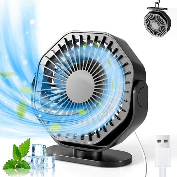 5  USB Personal Desktop Fan W  3 Speed & 360 Deg. Rotatable Sale