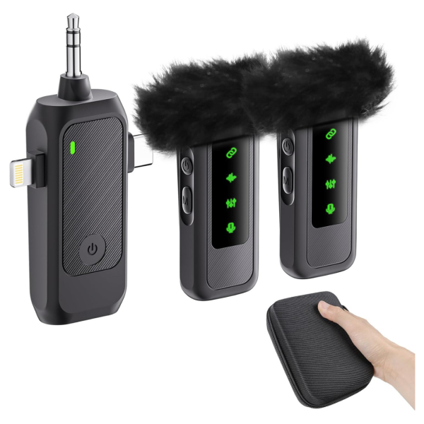 2-Pack Mini Wireless Lavalier Microphone For Discount