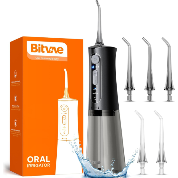 Bitvae C5 Cordless Rechargeable Water Dental Flosser with 5 Tips Hot on Sale