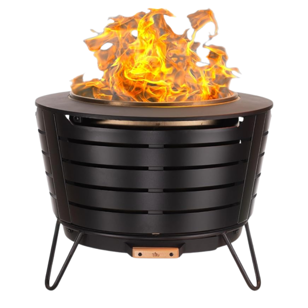 TIKI Brand 25  Stainless Steel Smokeless Patio Fire Pit For Sale