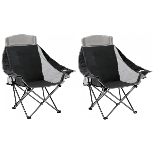2 Pack XL Heavy Duty Padded Oversized Camping Chair Online Hot Sale