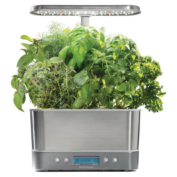 AeroGarden Harvest Elite Indoor Hydroponic System with LED Grow Light Fashion