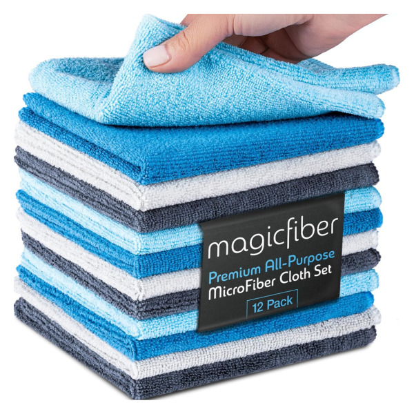 12-Pack MagicFiber Microfiber Cleaning Rags Towels (13  x13 ) For Sale