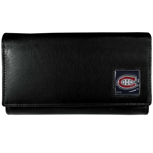 Montreal Canadiens® Leather Trifold Wallet Supply - Image 4