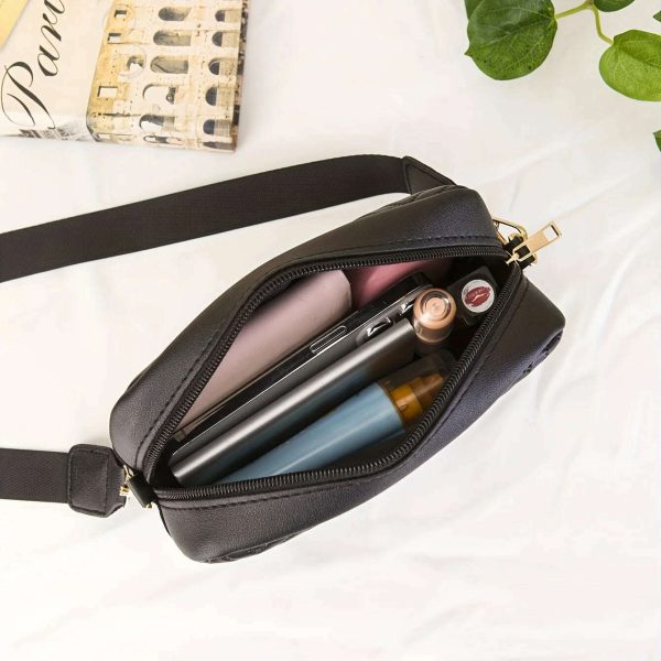 Minimalist Mini Fashionable Quilted Crossbody Bag Wallet, Trendy PU Shoulder Bag, WOMEN S Casual Handbag and Mobile Phone Wallet Supply - Image 4