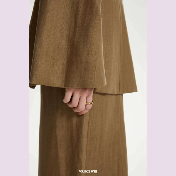 V-neck single breasted suit with waistband and three-dimensional cut suit jacket for women Fashion - Image 3